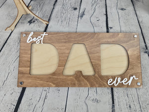 Best Dad Ever Picture Frame detail view by EverLee Creations