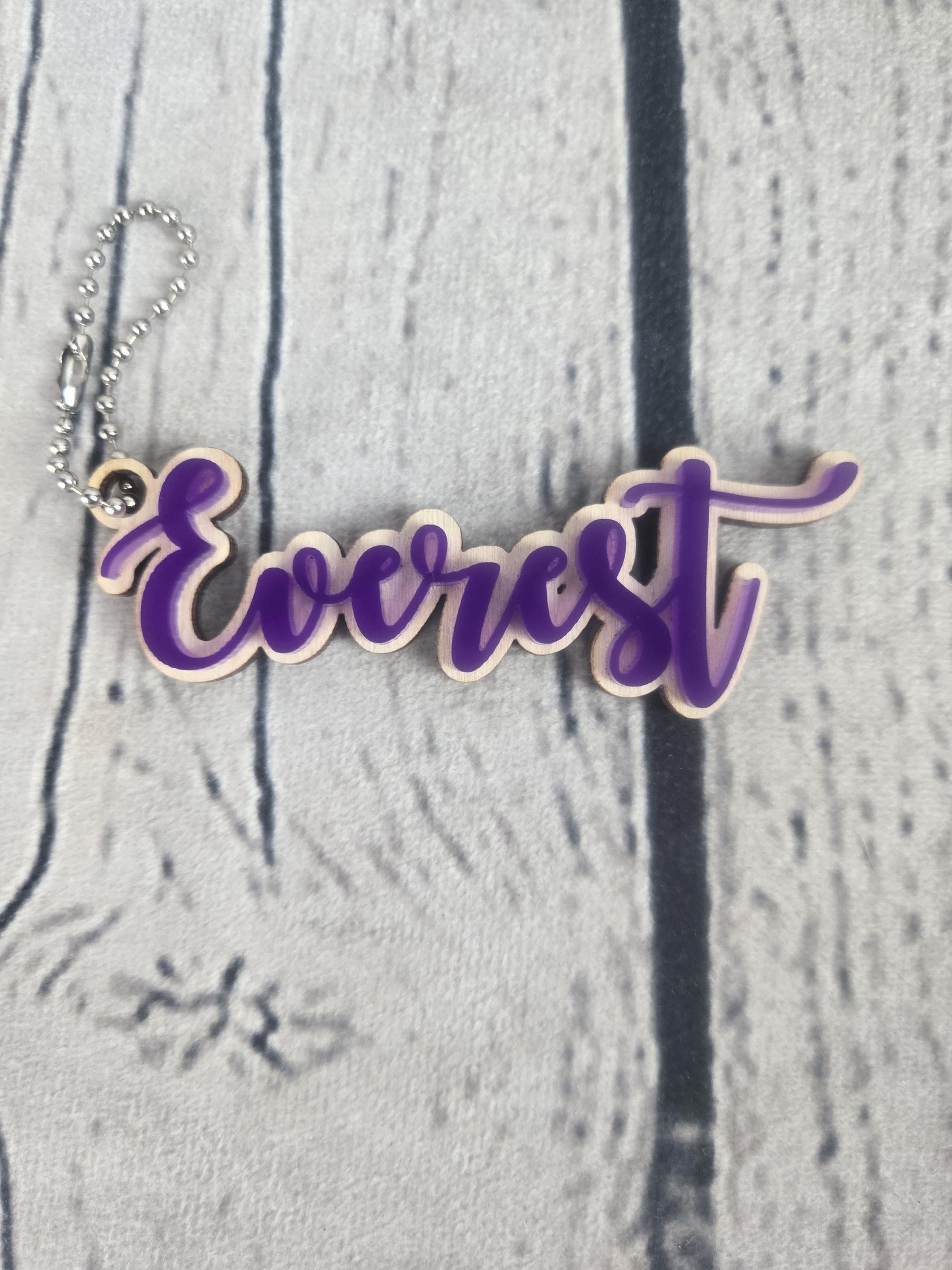 Personalized Bunny Rabbit Key Chain detail view by EverLee Creations