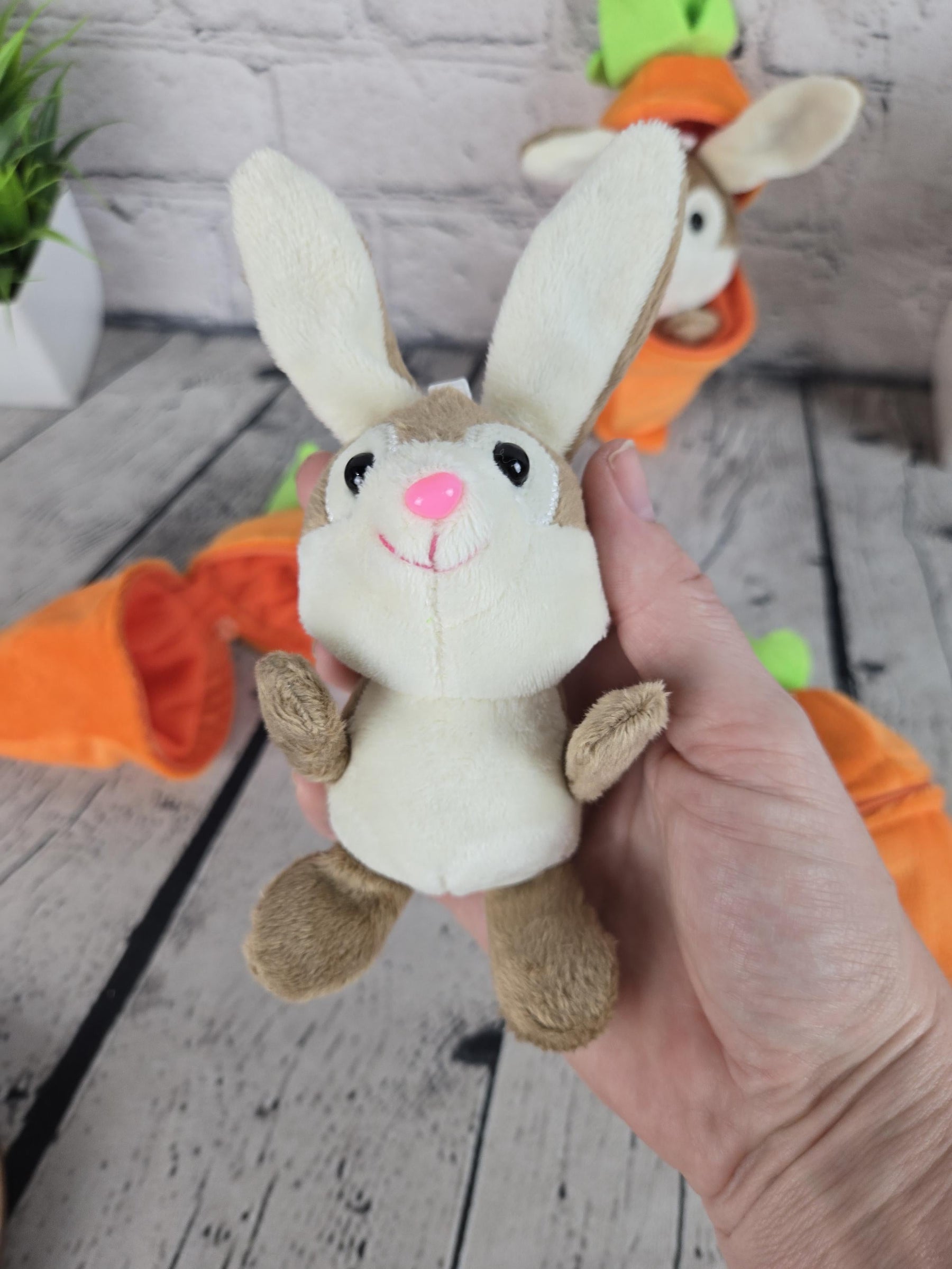 Personalized Bunny Rabbit Key Chain detail view by EverLee Creations