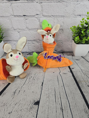 Personalized Bunny Rabbit Key Chain detail view by EverLee Creations