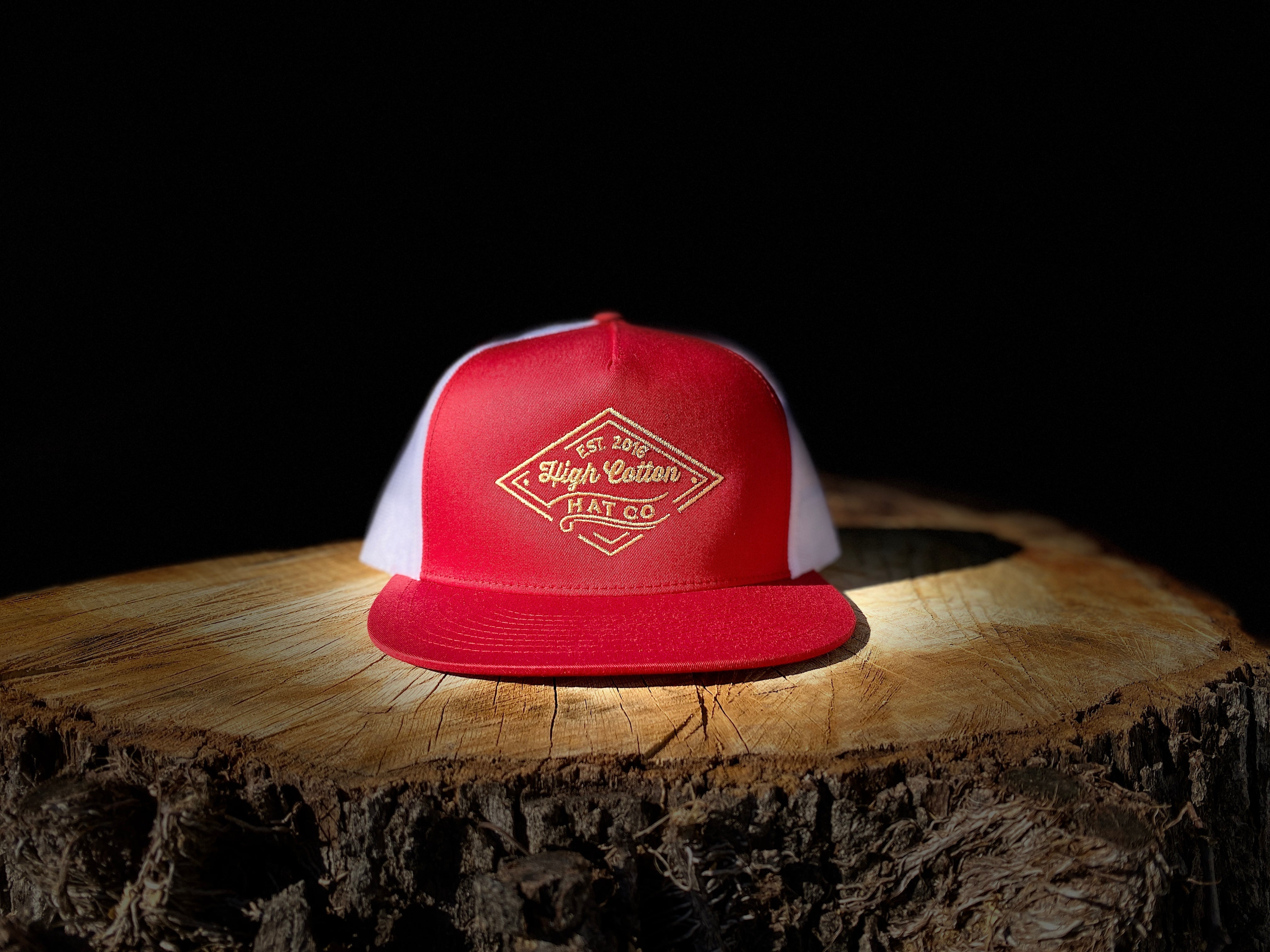 Rusk Flat Bill Hat by High Cotton Hat Co in Texas