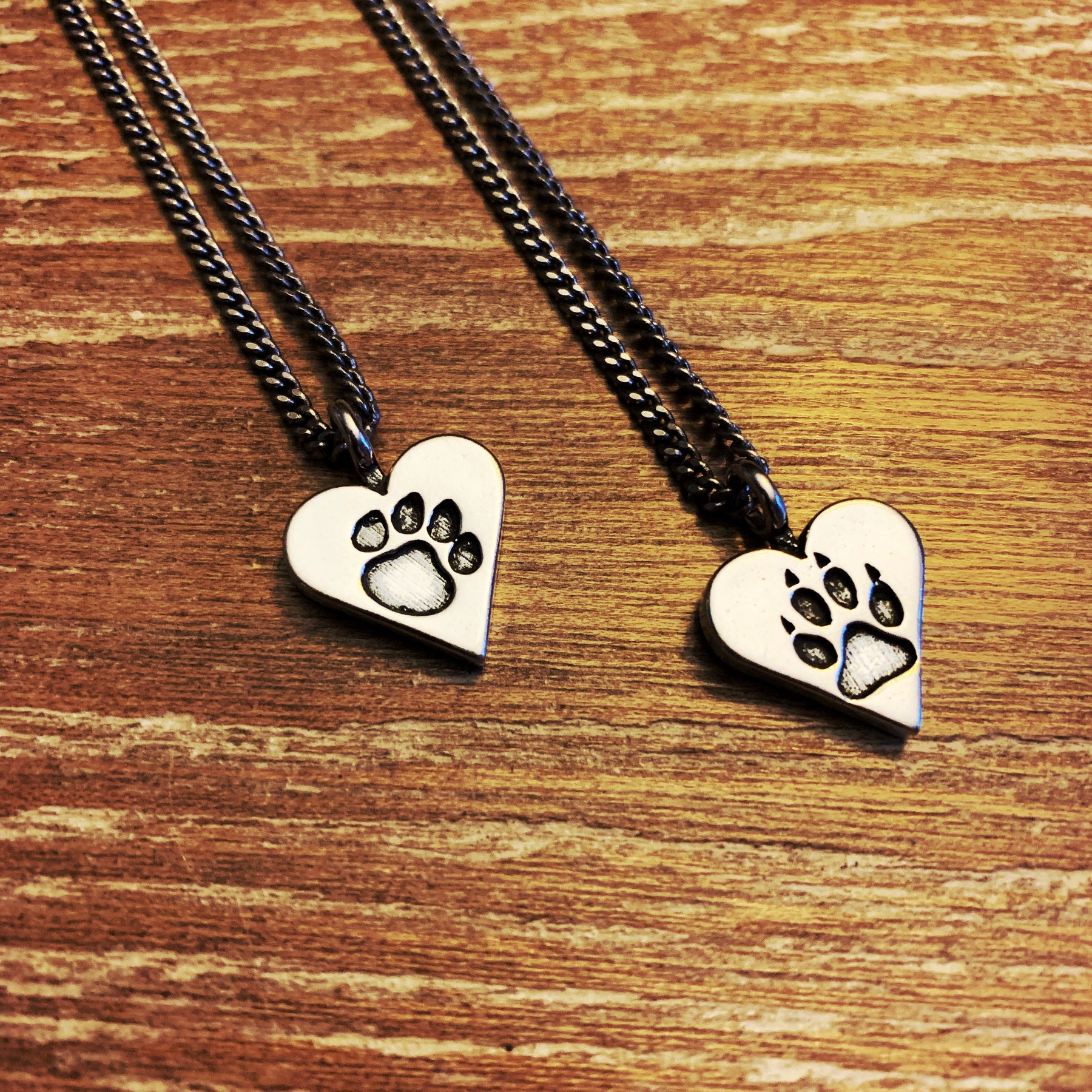 Dog Lover or Cat Lover Necklace - Sterling Silver Choker Charm by Forged By Fire — view 1 of 3