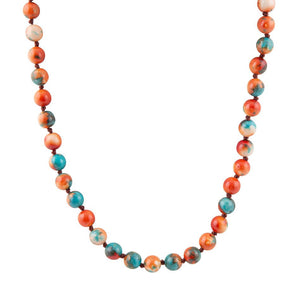 Immeasurable Multicolor Ocean Jade Golden Wrap Necklace by Barse Jewelry