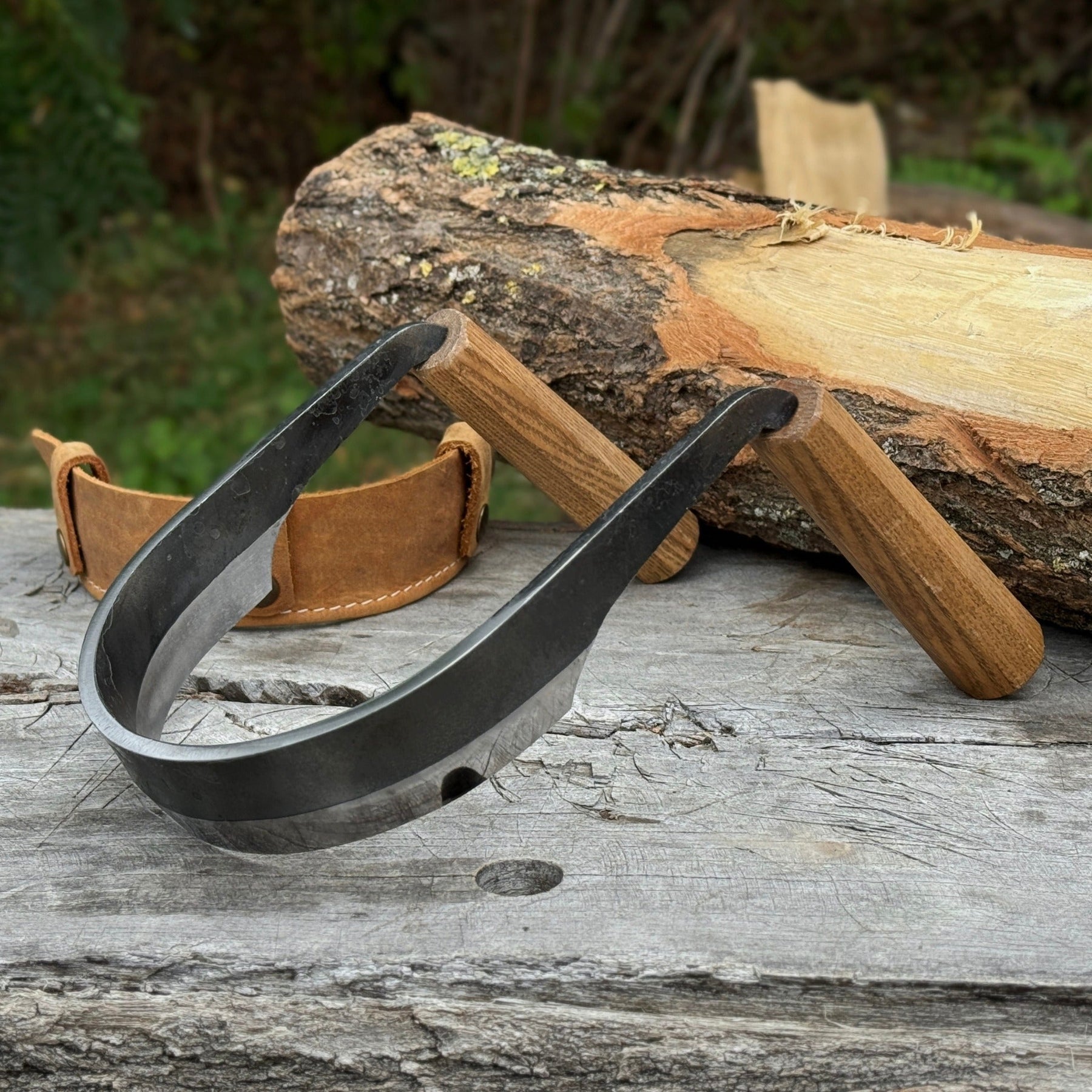 Inshave (Half-Rounded Drawknife), 13 cm (5.1 inches) by Sharky Forged Steel Tools