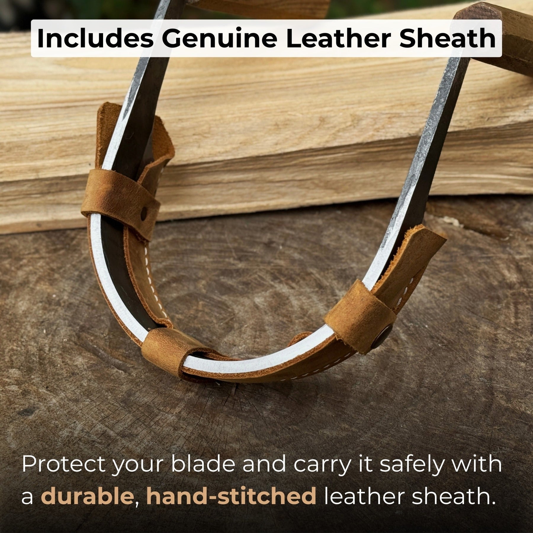 Inshave (Half-Rounded Drawknife), 13 cm (5.1 inches) detail view by Sharky Forged Steel Tools