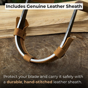 Inshave (Half-Rounded Drawknife), 13 cm (5.1 inches) detail view by Sharky Forged Steel Tools
