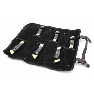 Handmade J2 chef knife set with polished steel blades