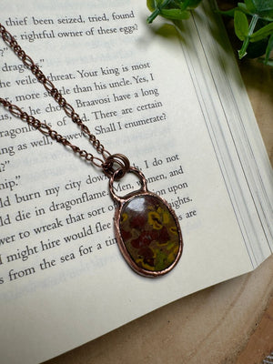 Jasper Necklace detail view by Copper Ashes