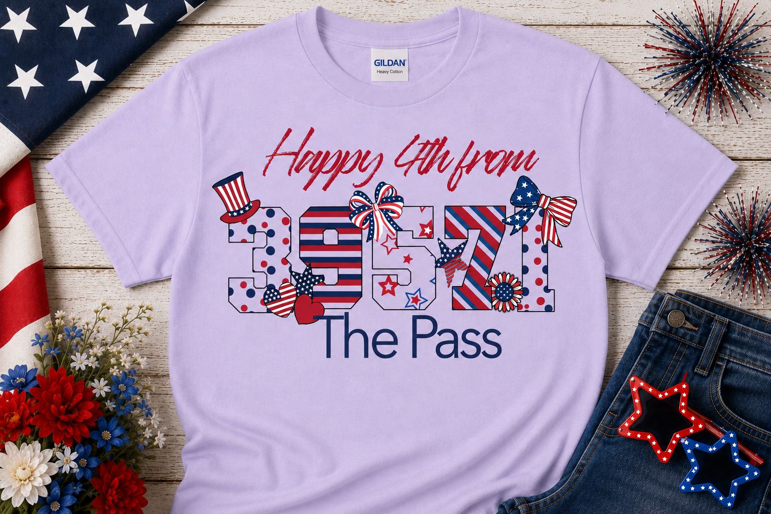 Patriotic Custom ZIP Code 4th of July Shirt