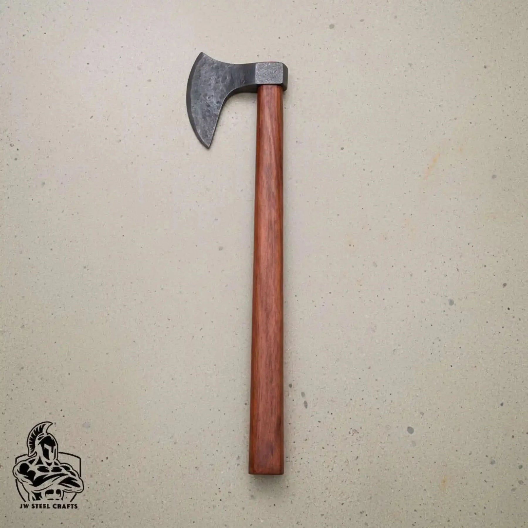 Damascus Steel Scandinavian Working Bearded Axe with Crescent Edge | JW SteelCrafts by JW SteelCrafts, scented candle detail photo 6