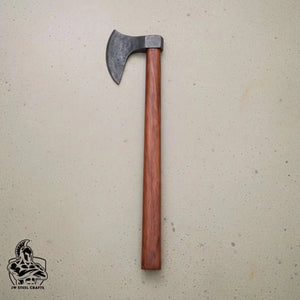 Damascus Steel Scandinavian Working Bearded Axe with Crescent Edge | JW SteelCrafts by JW SteelCrafts, scented candle detail photo 6