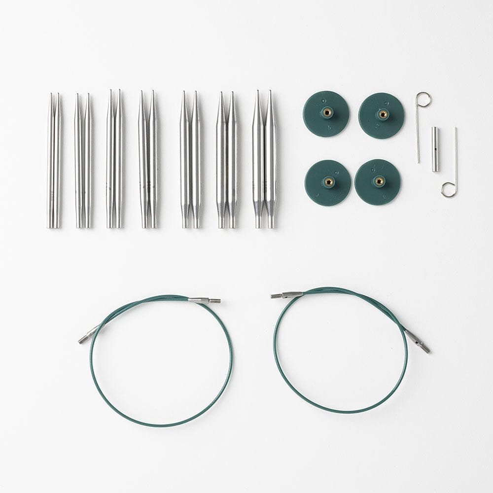 Interchangeable Needle Set Shortie Size Knitting Needles by Mountaintop Yarn