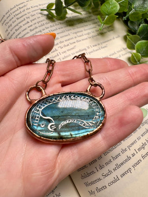 Labradorite Snake Necklace by Copper Ashes