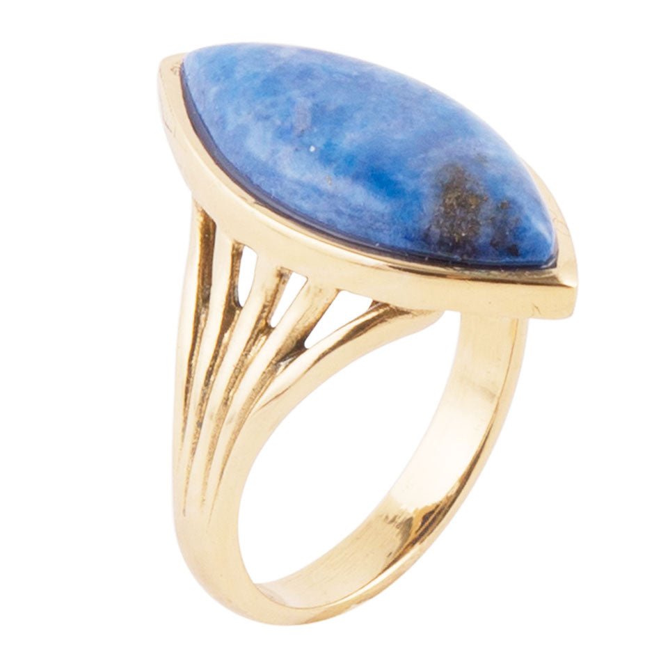 Blue Lapis Golden Spark Ring by Barse Jewelry