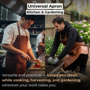 Leather Apron with Adjustable Straps and Pockets detail view by Sharky Forged Steel Tools