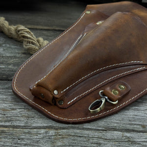 Leather Belt Tool Pouch detail view by Sharky Forged Steel Tools