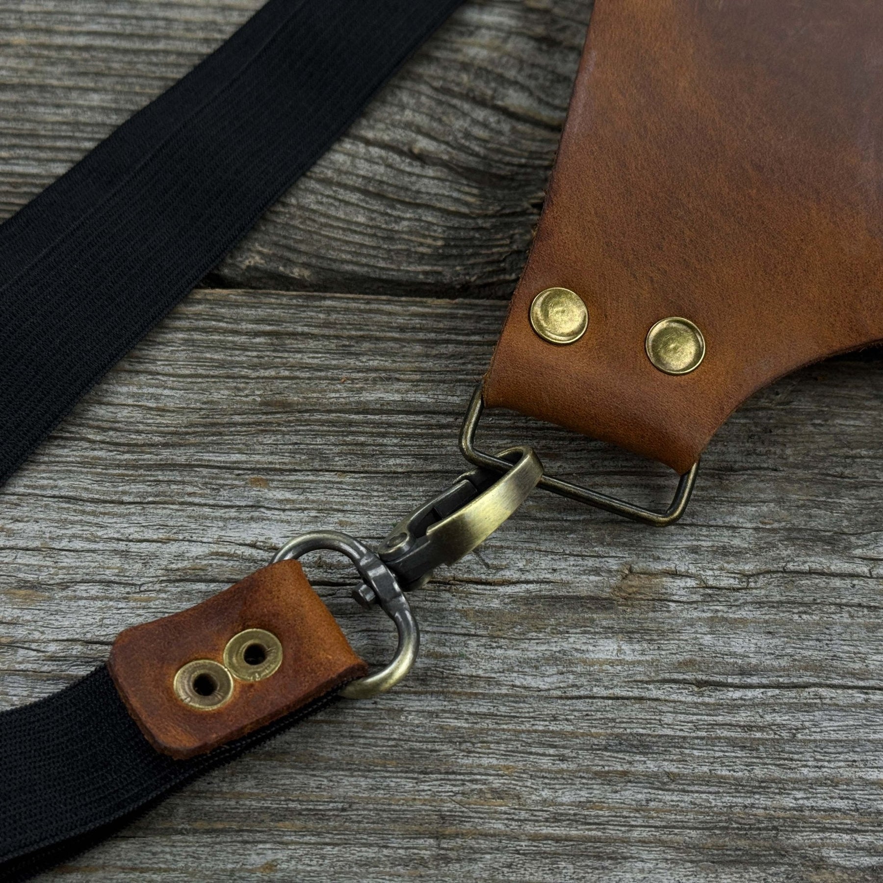 Leather Belt Tool Pouch detail view by Sharky Forged Steel Tools
