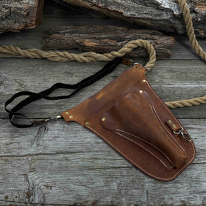 Leather Belt Tool Pouch detail view by Sharky Forged Steel Tools