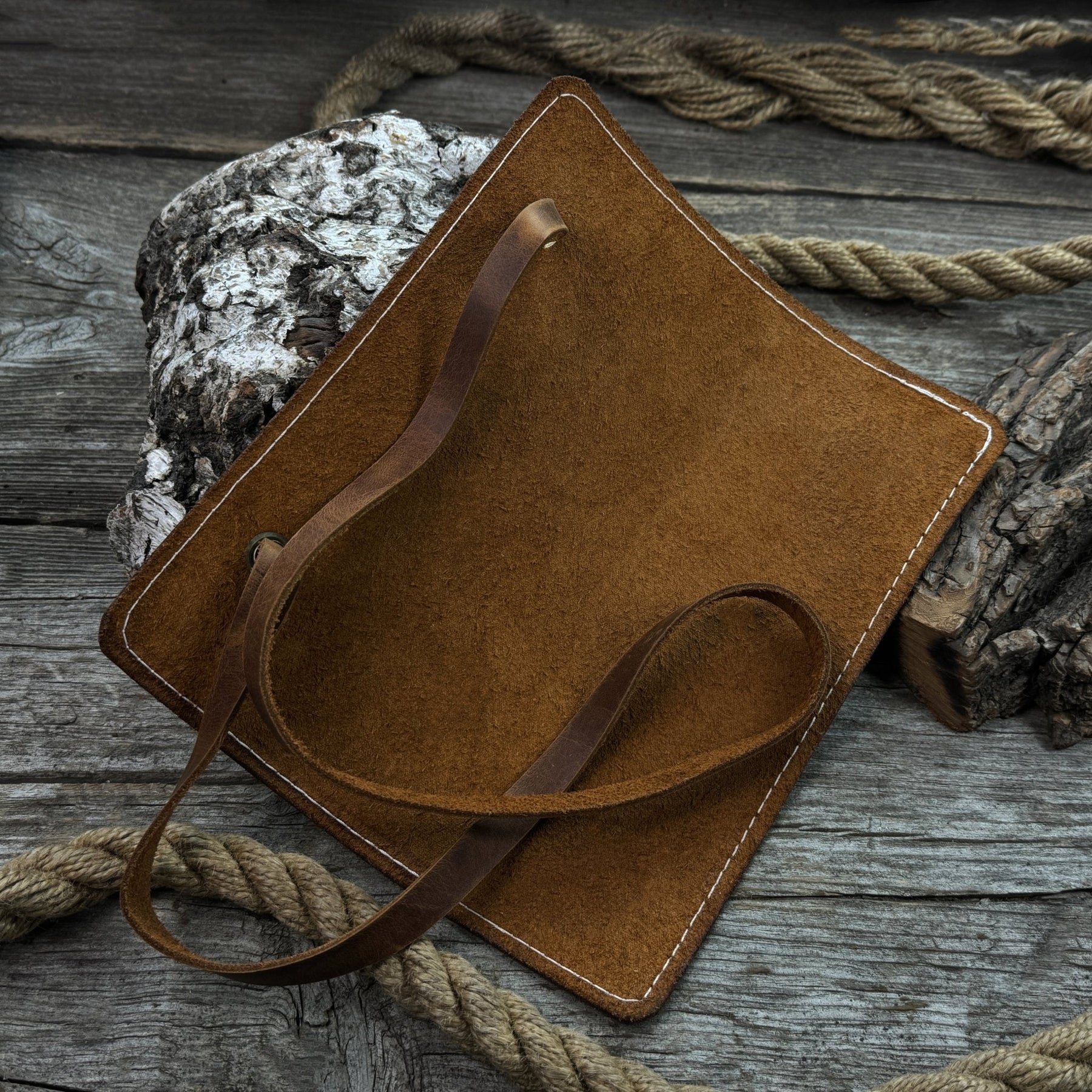 Leather Breast Plate with Belt detail view by Sharky Forged Steel Tools