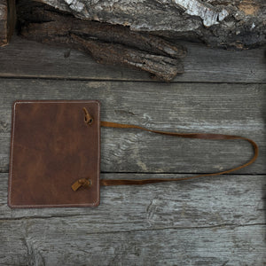 Leather Breast Plate with Belt detail view by Sharky Forged Steel Tools