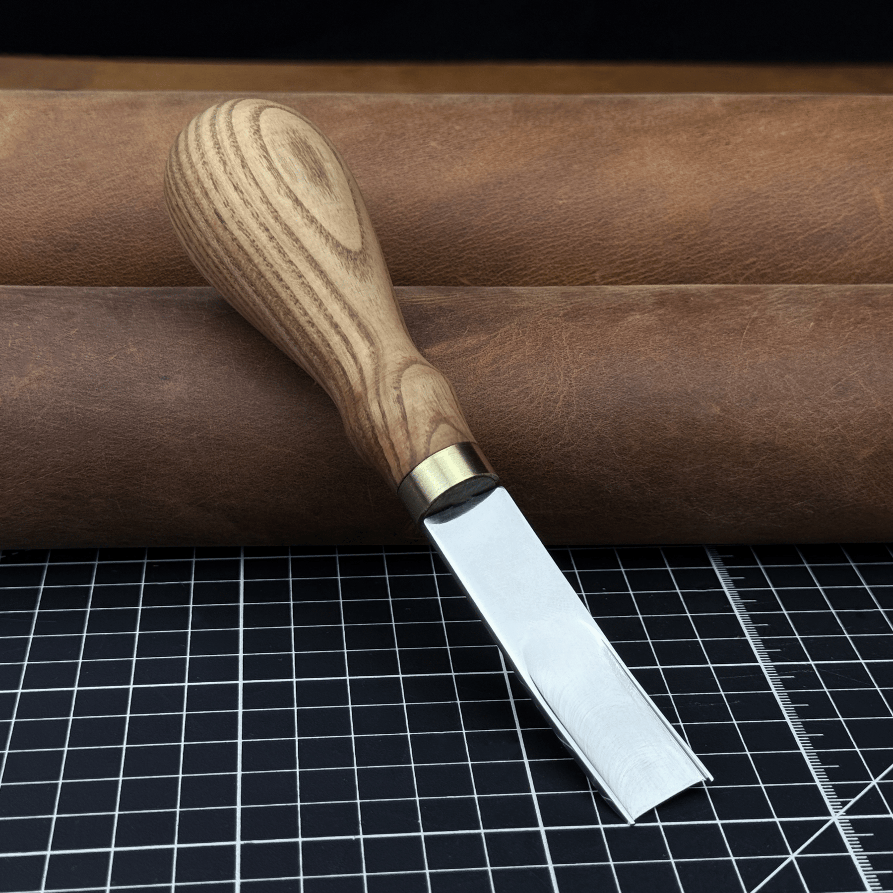 Leather Edge Skiver, 4-16 mm (0.16-0.63 inches) by Sharky Forged Steel Tools