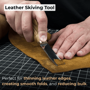 Leather Edge Skiver, 4-16 mm (0.16-0.63 inches) detail view by Sharky Forged Steel Tools