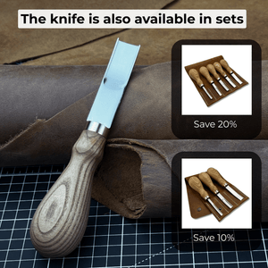 Leather Edge Skiver, 4-16 mm (0.16-0.63 inches) detail view by Sharky Forged Steel Tools
