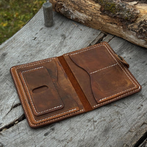Leather Wallet DIY Kit detail view by Sharky Forged Steel Tools