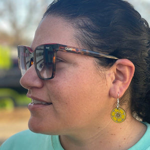 Lemon Slice Wooden Earrings | Citrus Fruit Summer Jewelry by Cate's Concepts, LLC, handmade jewelry detail photo 5