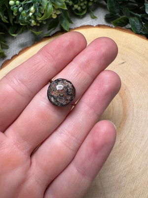 Leopard Skin Jasper Ring Size 5 by Copper Ashes
