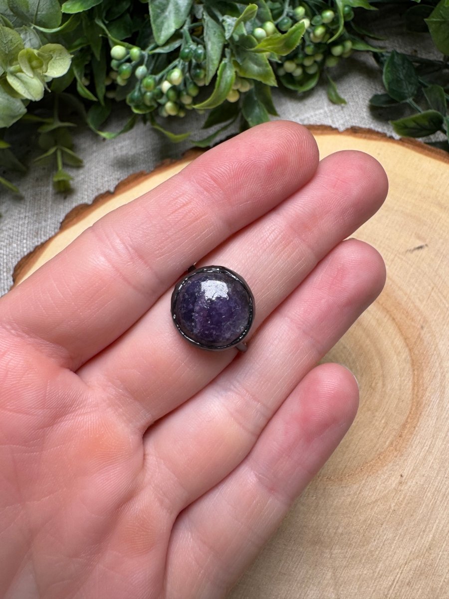 Lepidolite Ring Size 7 by Copper Ashes