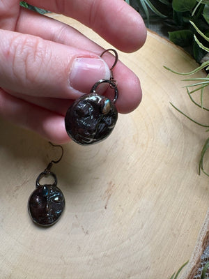 Lillian- Labradorite Goddess Earrings detail view by Copper Ashes