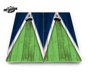 Team Color Triangle Cornhole Boards - Pro Solution Lite Series