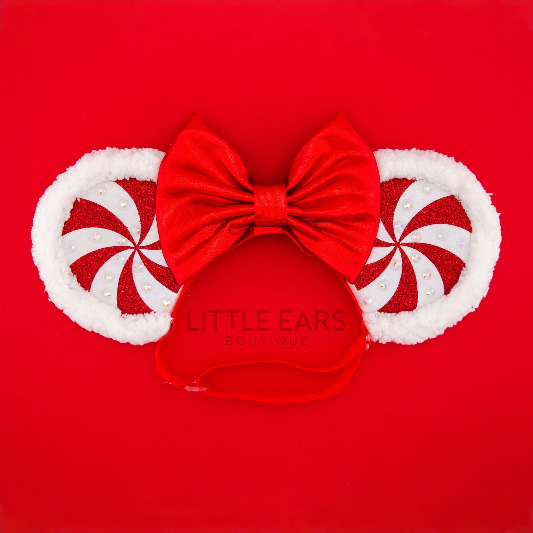 Candy Cane Elastic Ears by Little Ears Boutique, Southern food gift main product photo