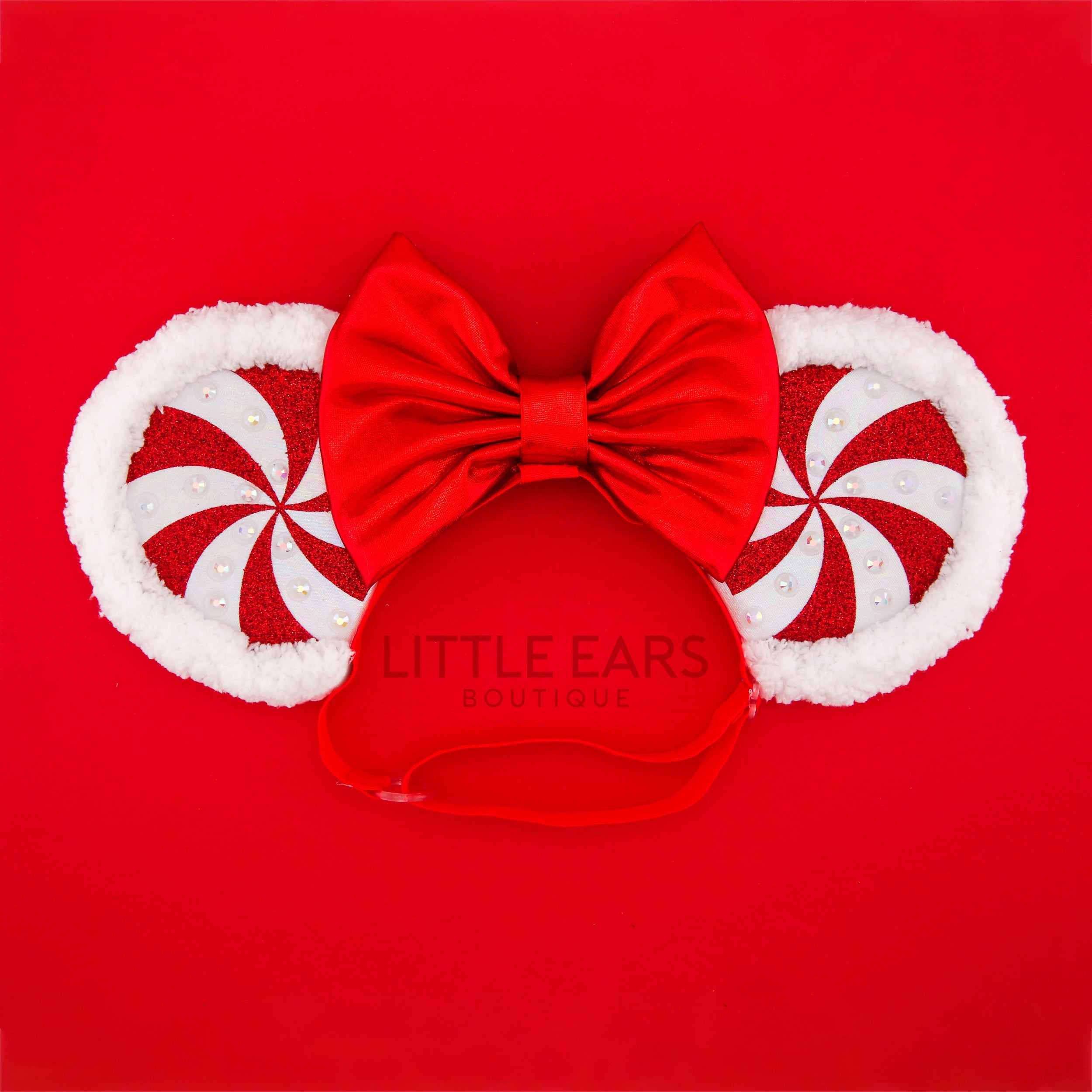 Candy Cane Elastic Ears by Little Ears Boutique, Southern food gift main product photo