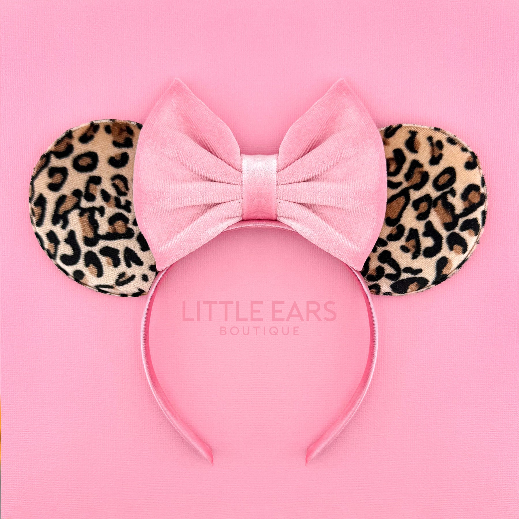 Safari Pink Velvet Ears by Little Ears Boutique, original artwork main product photo