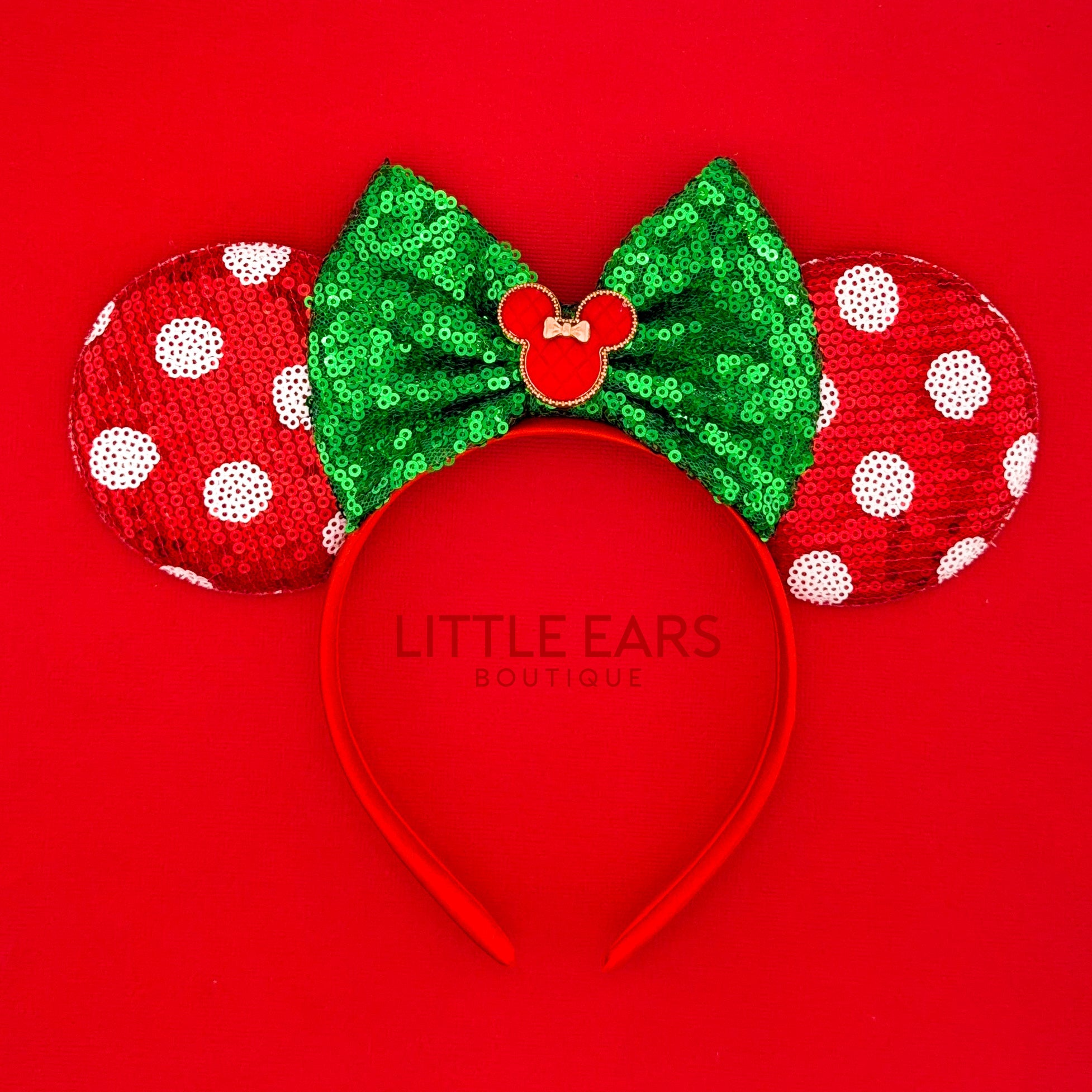 Christmas Polka Dots Ears by Little Ears Boutique, headbands main product photo