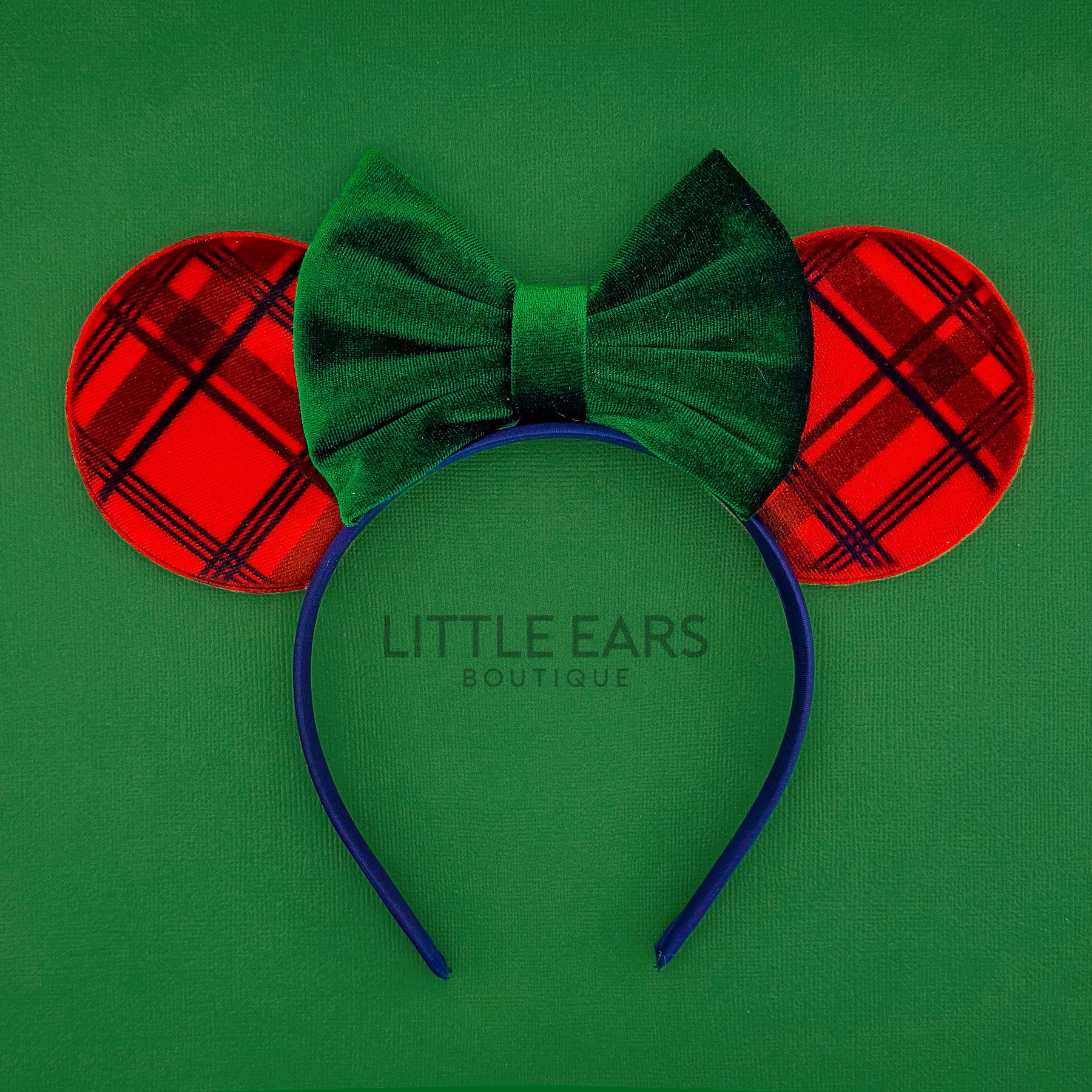 Christmas Plaid Ears by Little Ears Boutique, headbands main product photo