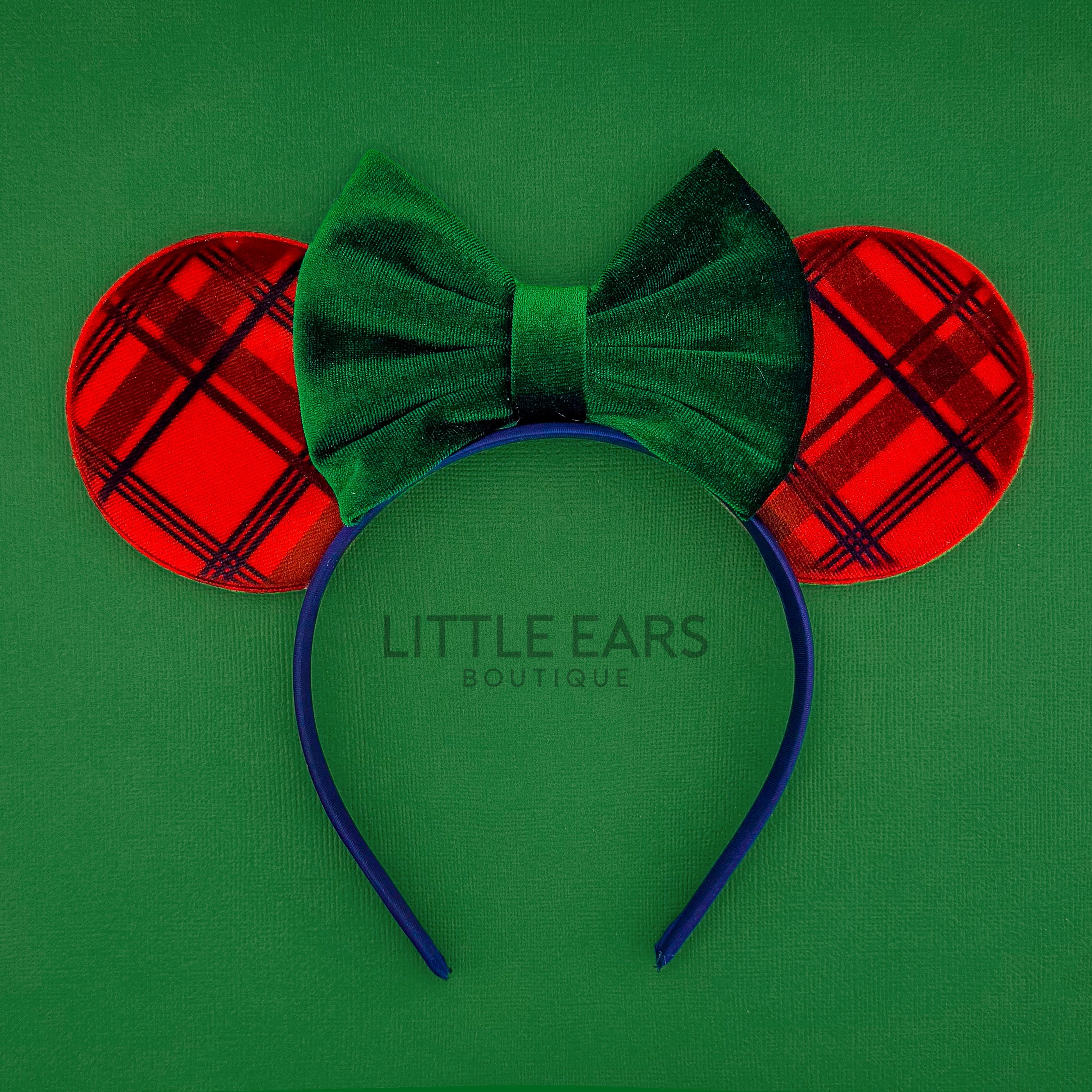 Christmas Plaid Ears by Little Ears Boutique, headbands main product photo