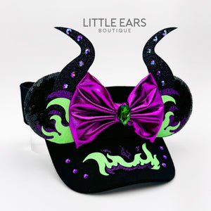 Mistress of All Evil Visor by Little Ears Boutique, custom hat detail photo 2