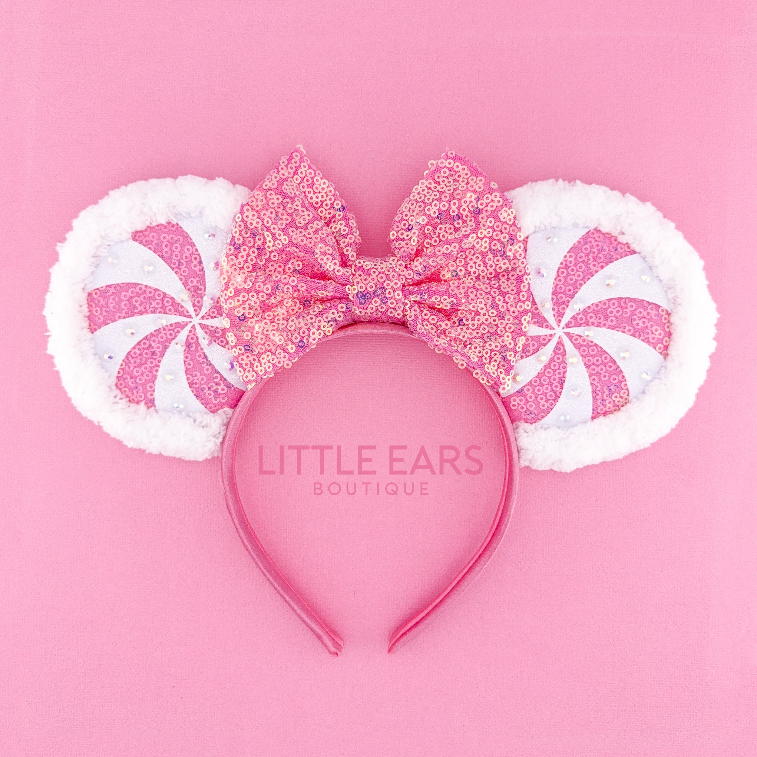 Light Up Pink Candycane Ears by Little Ears Boutique, Southern food gift detail photo 2