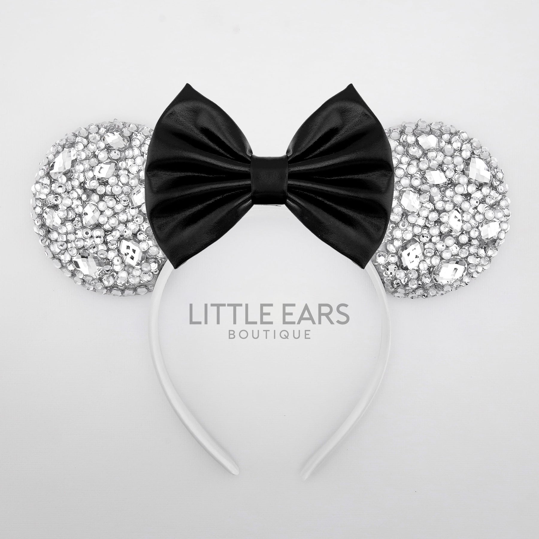 Silver & Black Sparkle Ears by Little Ears Boutique, travel planning service main product photo