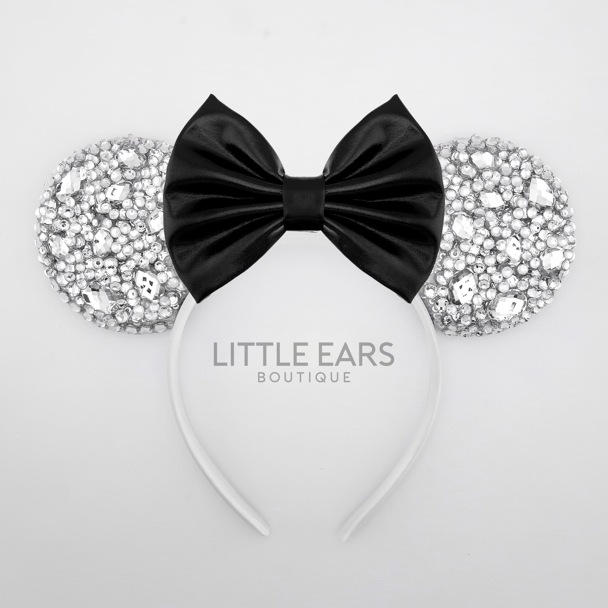 Silver & Black Sparkle Ears by Little Ears Boutique, travel planning service main product photo