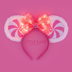 Light Up Pink Candycane Ears by Little Ears Boutique, Southern food gift main product photo