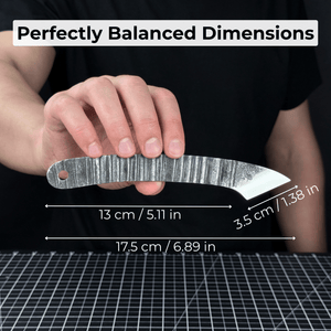 Marking Knife Kiridashi, 3.5 cm (1.38 inches) detail view by Sharky Forged Steel Tools