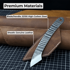 Marking Knife Kiridashi, 3.5 cm (1.38 inches) detail view by Sharky Forged Steel Tools