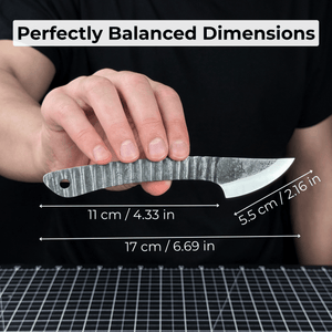 Marking Knife Kiridashi with Rounded Blade, 5,5 cm (2.17 inches) detail view by Sharky Forged Steel Tools