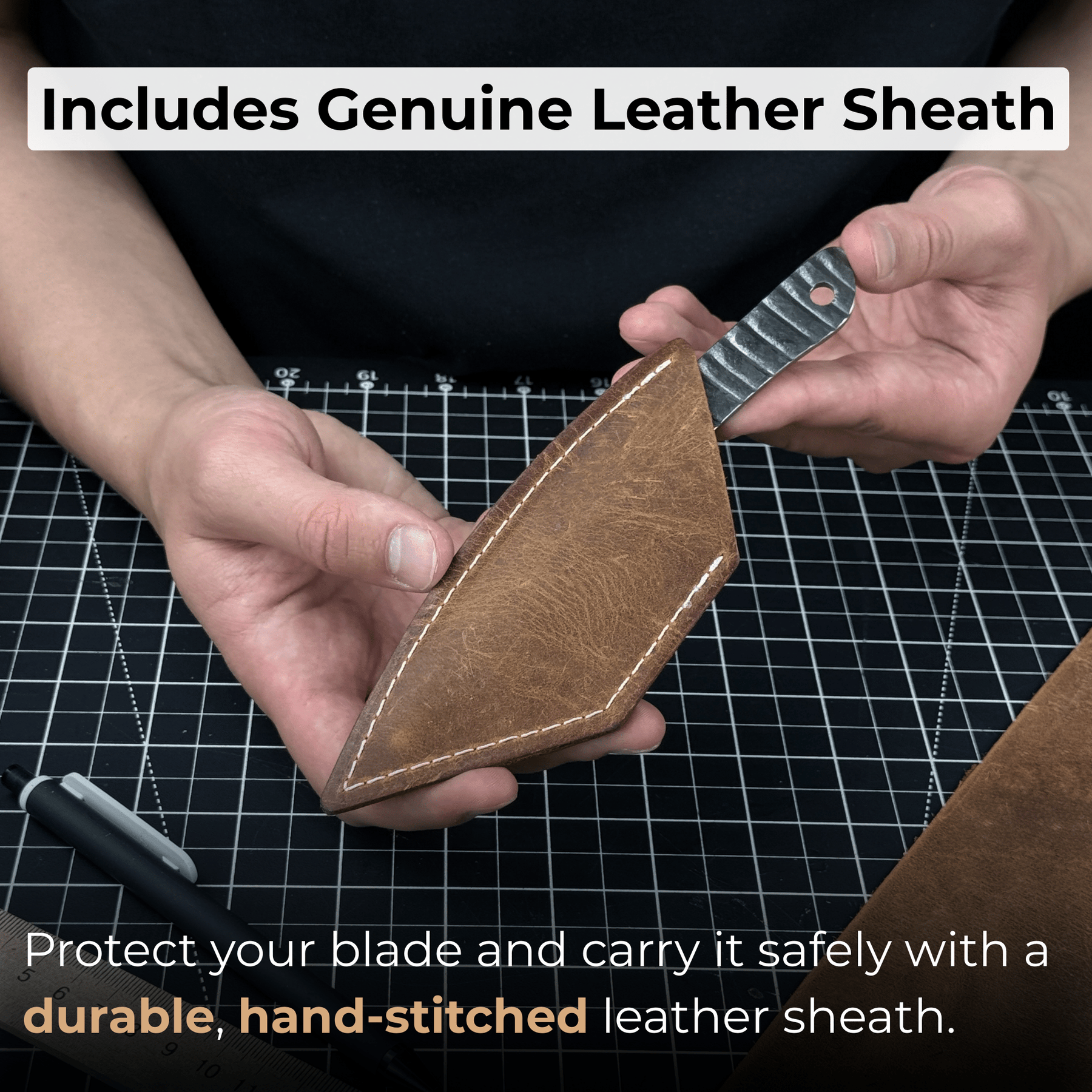 Marking Knife Kiridashi with Rounded Blade, 5,5 cm (2.17 inches) detail view by Sharky Forged Steel Tools