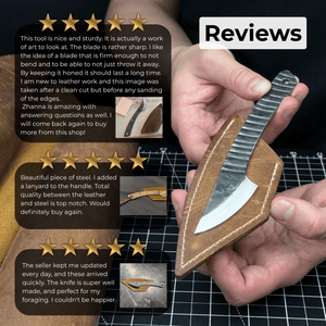 Marking Knife Kiridashi with Rounded Blade, 5,5 cm (2.17 inches) detail view by Sharky Forged Steel Tools