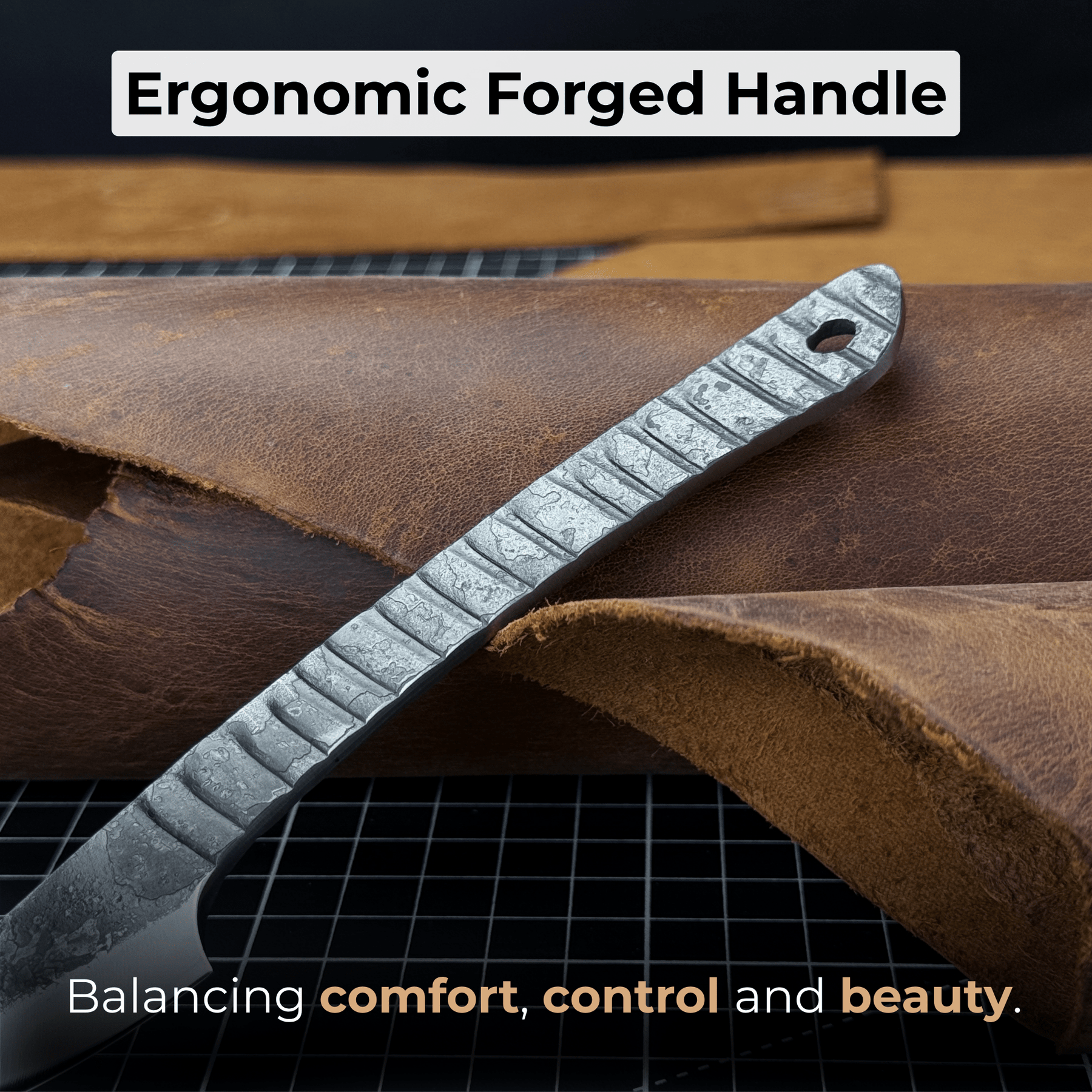 Marking Knife Kiridashi with Rounded Blade, 5,5 cm (2.17 inches) detail view by Sharky Forged Steel Tools